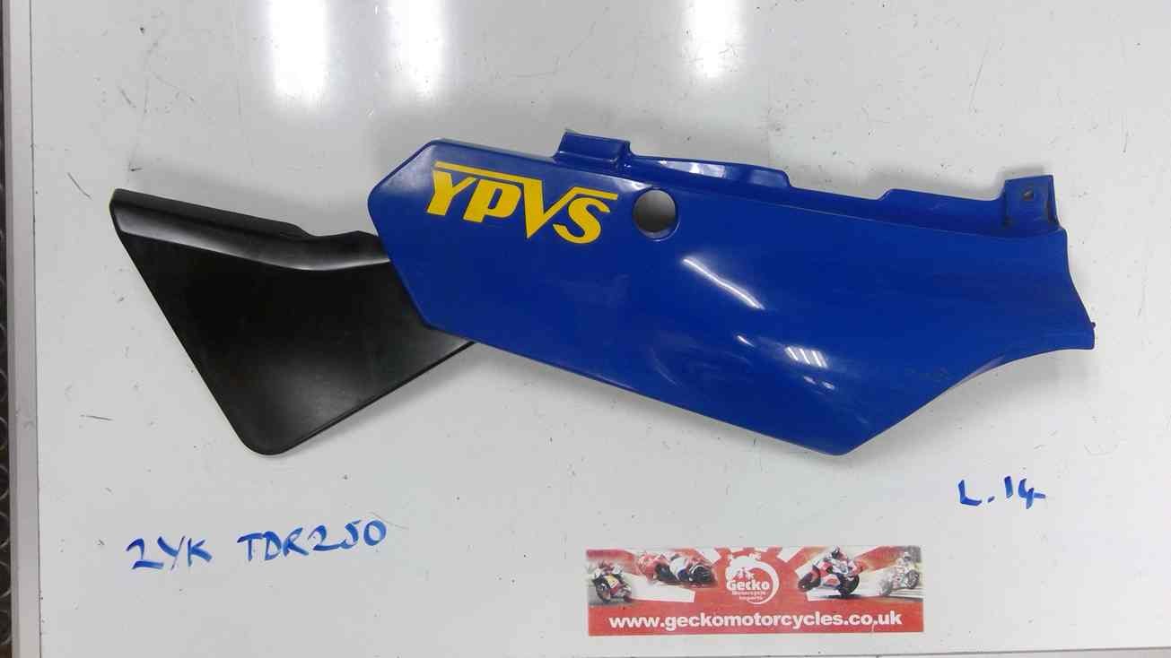 2YK Yamaha TDR250 seat panel left blue #L14