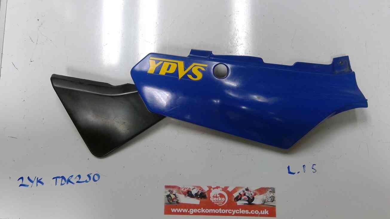 2YK Yamaha TDR250 seat panel left blue #L15