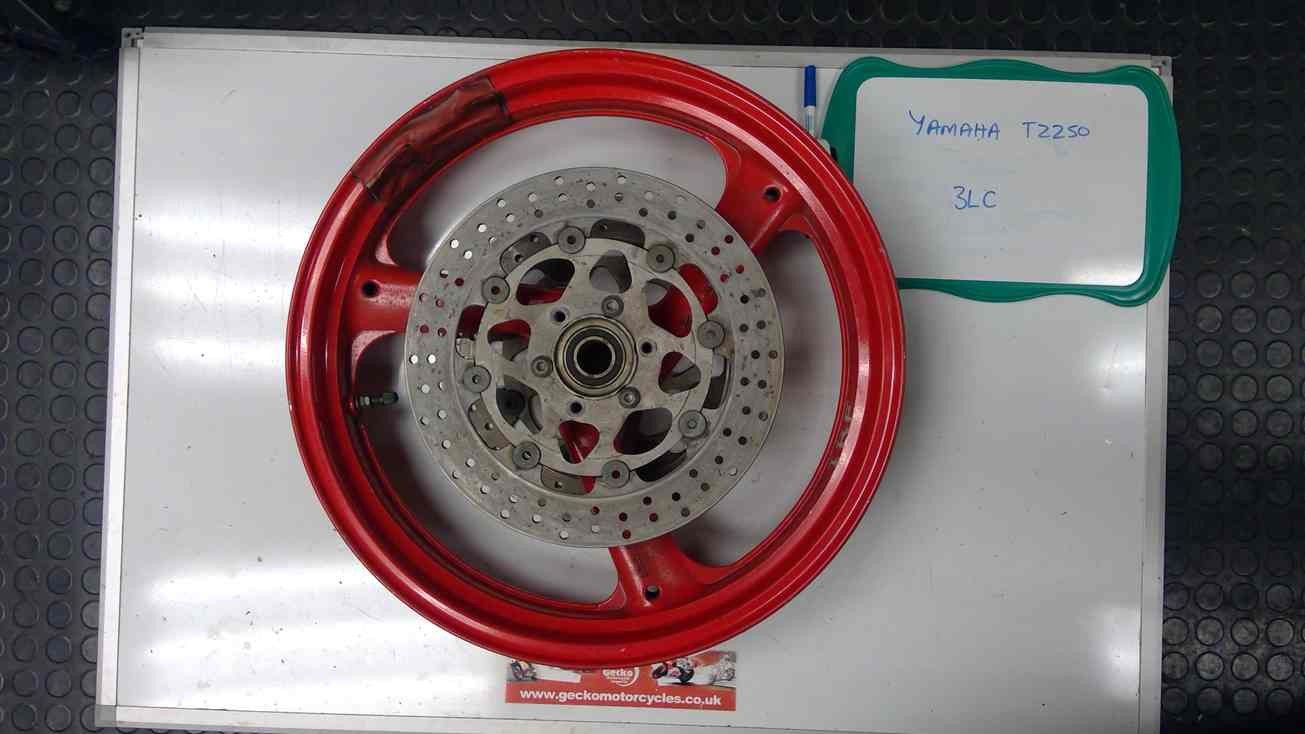 3LC Yamaha TZ250W front wheel & discs 3.5 x 17 inch red 1989