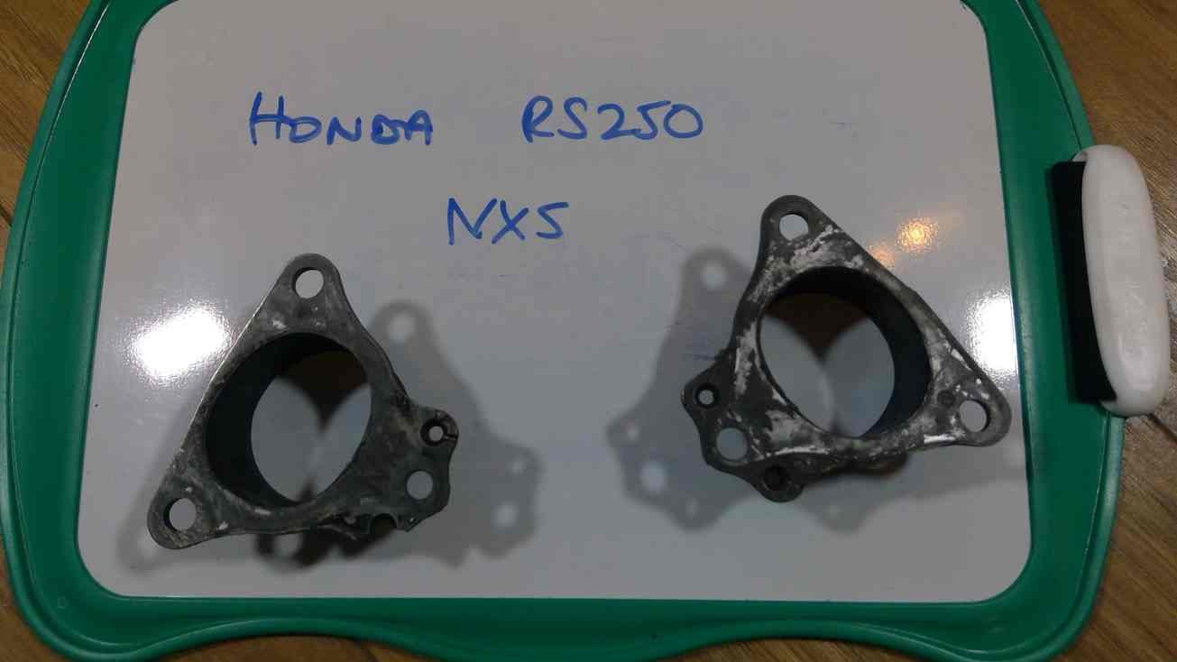 NX5 Honda RS250 exhaust stubs flanges manifolds