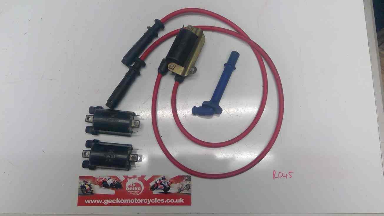 RC45 Honda RVF750 coil packs spark plug leads