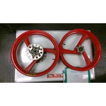 1RK Yamaha TZ250 front & rear wheels with disc & sprocket 1986