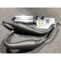 MC21 Honda NSR250 JHA race exhausts cans & collars - NOS